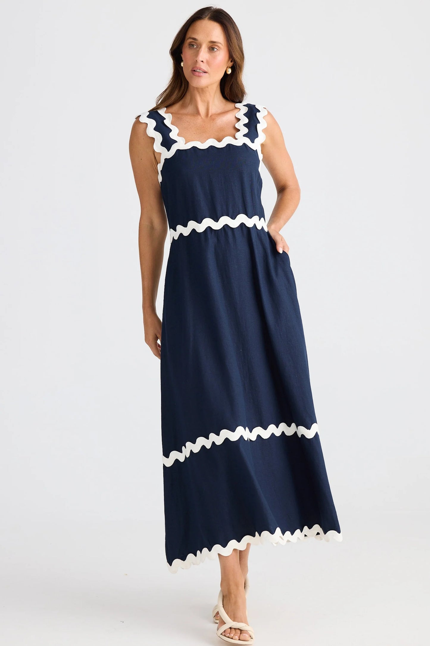 Marlo Midi Dress - Navy