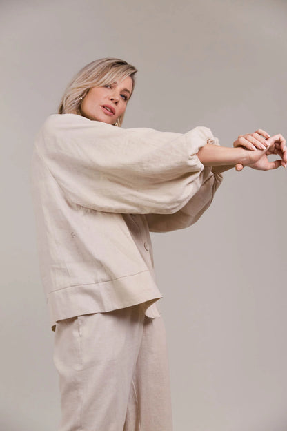 Laax Button Blouse | Ecru