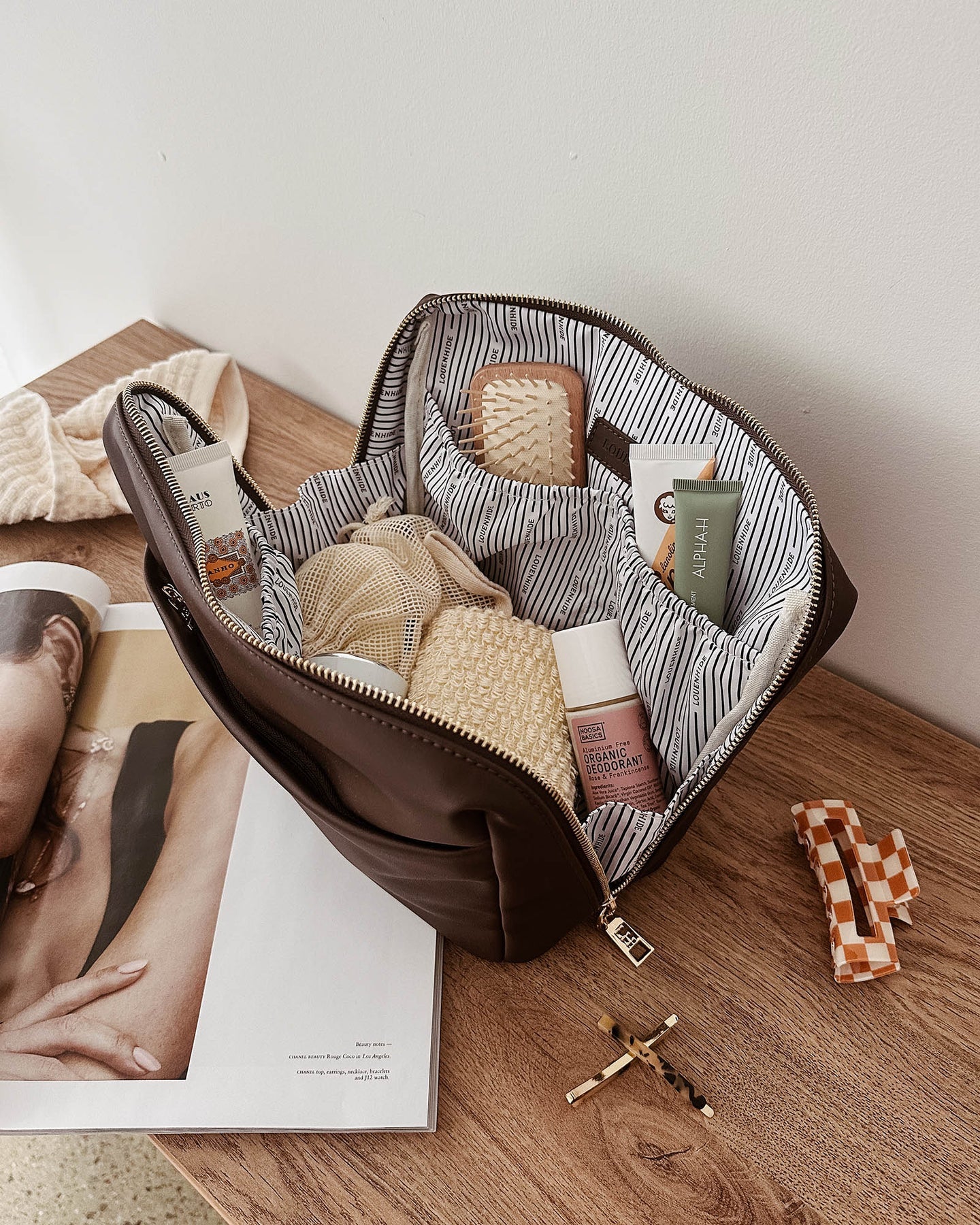 Vanessa Cosmetic Bag | Chocolate