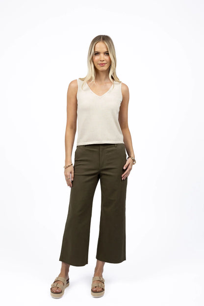 Margot Drill Pant | Moss