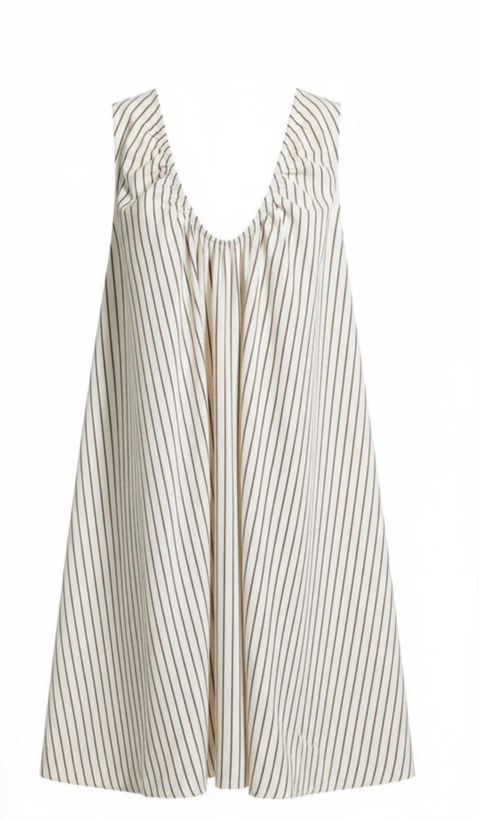 Stripe Midi Dress | Butter/Choc
