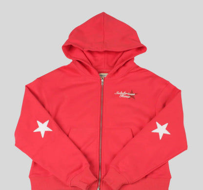 Terry Full Zip | Raspberry | Unisex