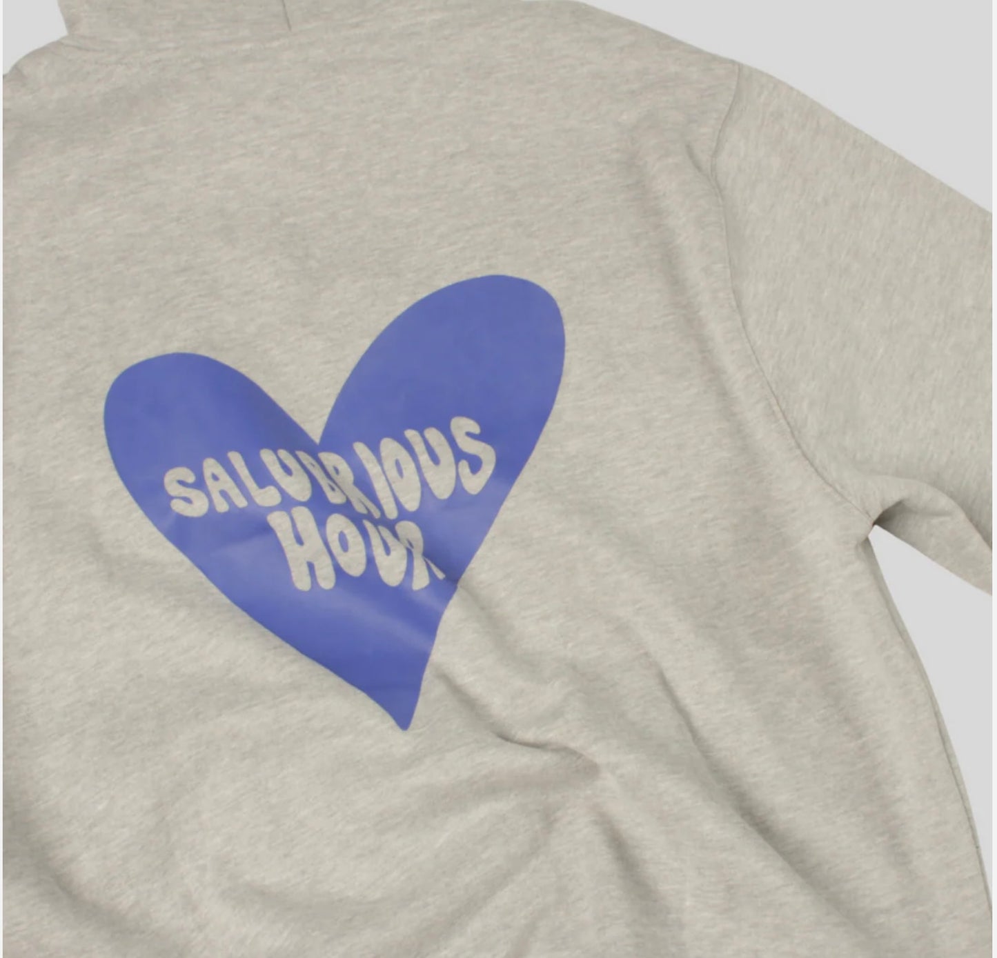 Grey Blue Heart Hoodie | Unisex