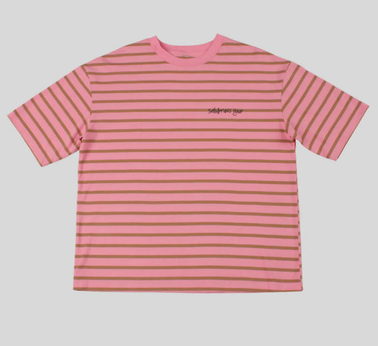 Pink & Brown Boxy T-Shirt | Unisex