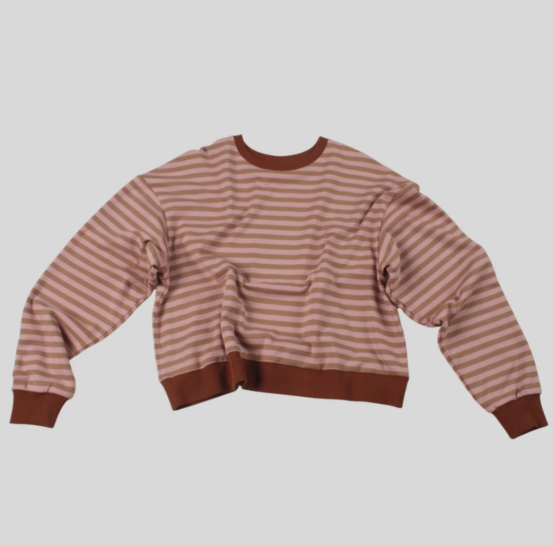 Terry Crew Brown & Pink | Unisex