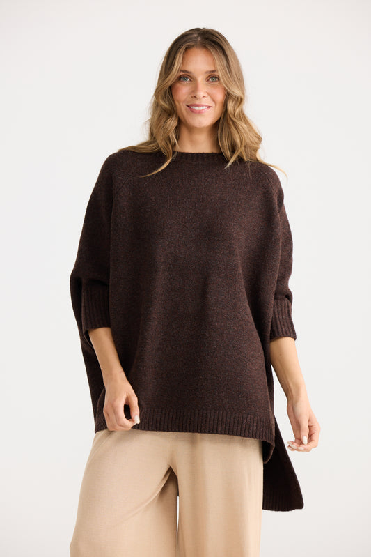 Cinder Poncho | Chocolate