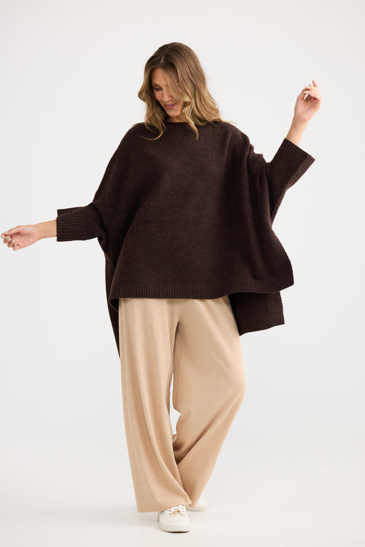 Cinder Poncho | Chocolate