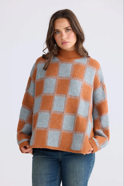 Nyx Knit | Teal W Ochre