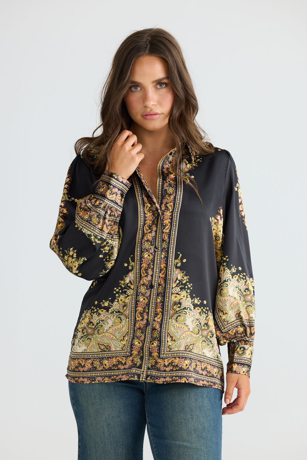 Rune Shirt | Black Paisley