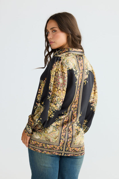 Rune Shirt | Black Paisley