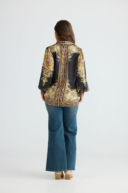 Rune Shirt | Black Paisley