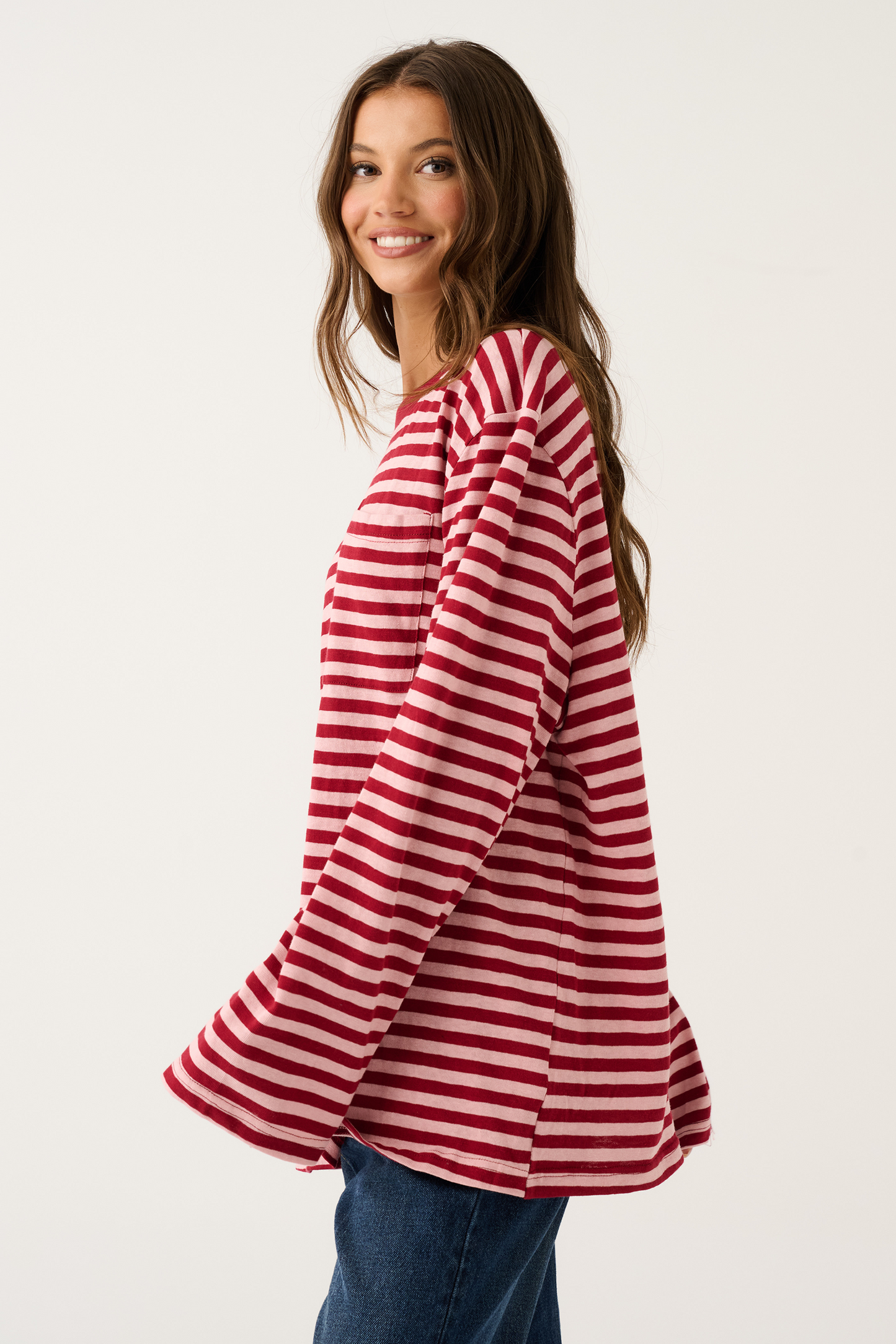 Harley Long Sleeve | Plum Stripe