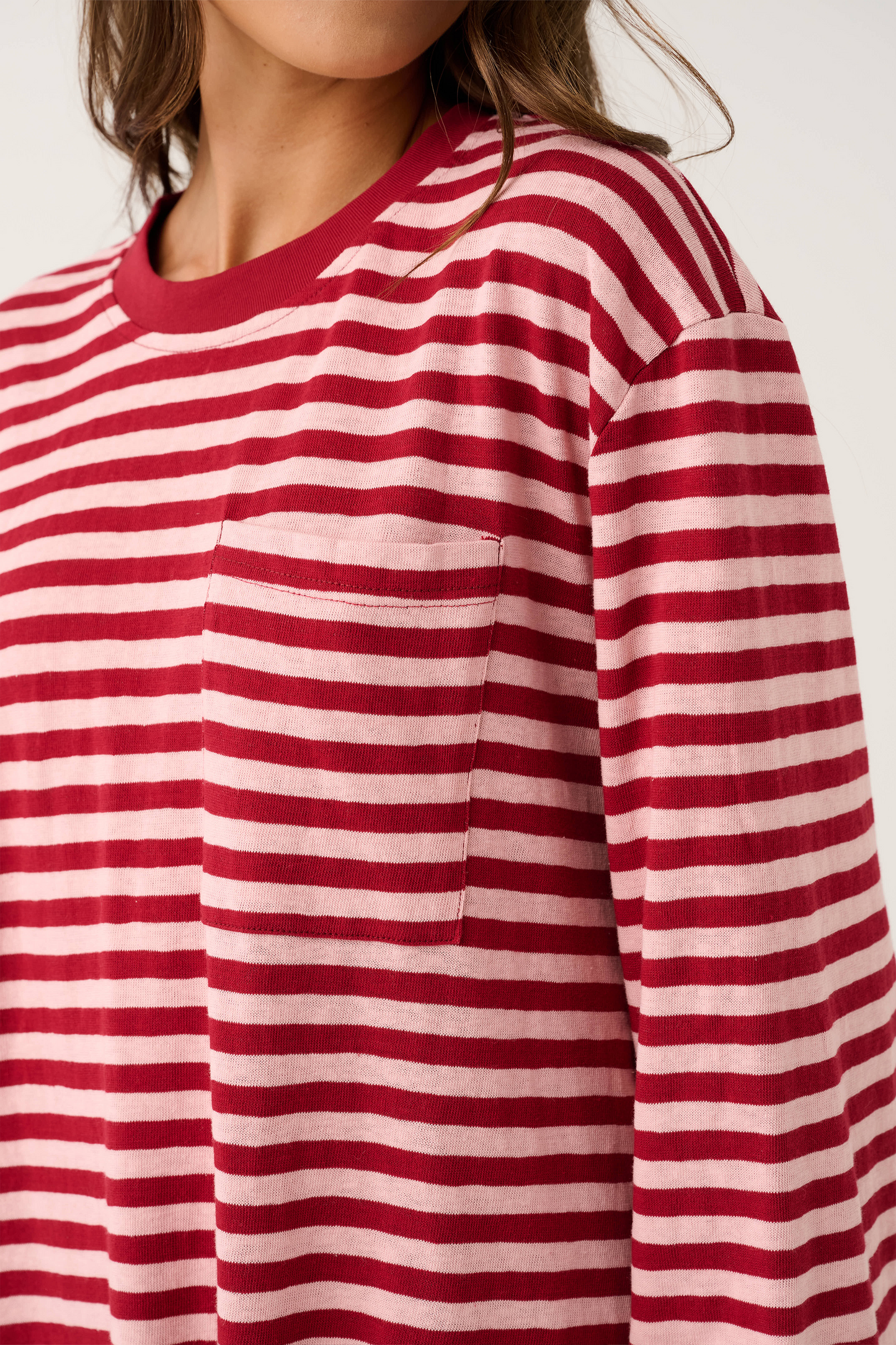 Harley Long Sleeve | Plum Stripe
