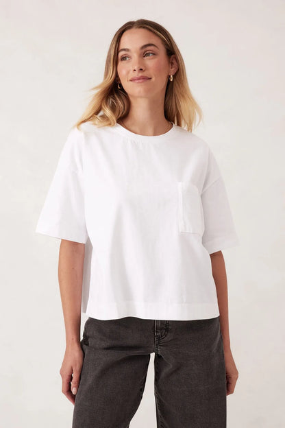 Boxy Pocket Tee | White