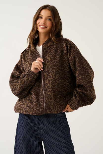 Milo Jacket | Brushed Leopard