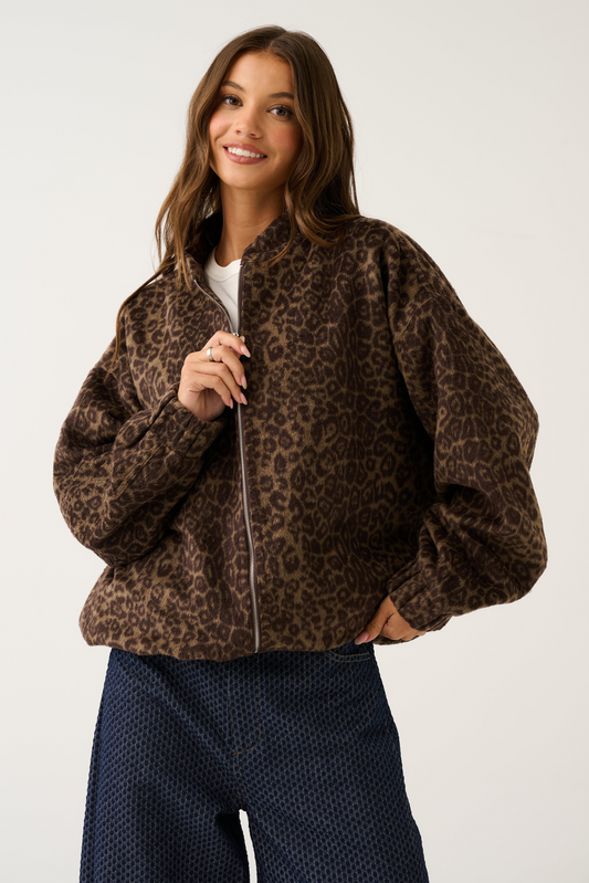 Milo Jacket | Brushed Leopard