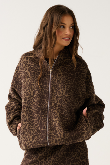 Milo Jacket | Brushed Leopard