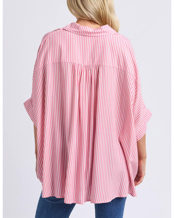 Luna Shirt | Pink Lemonade Stripe
