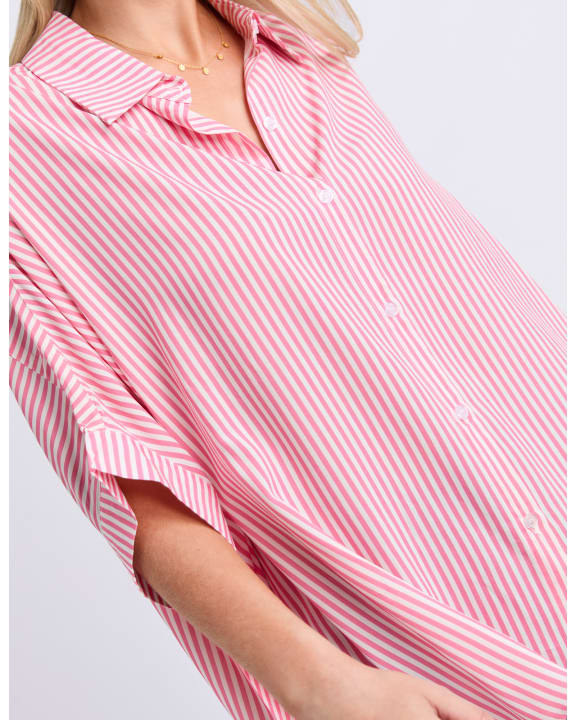 Luna Shirt | Pink Lemonade Stripe