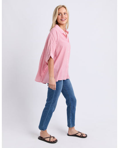 Luna Shirt | Pink Lemonade Stripe