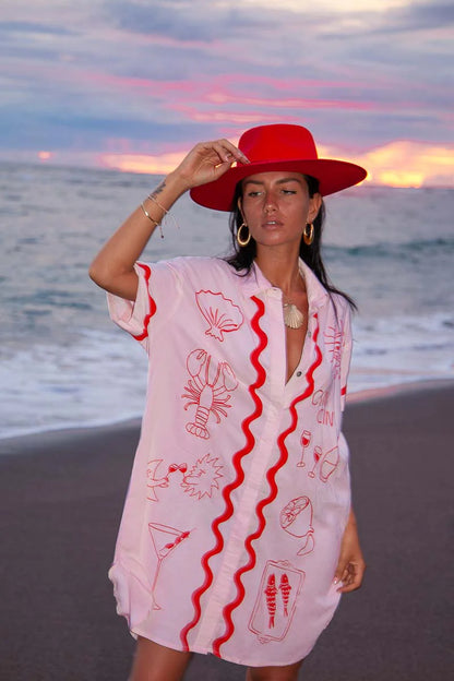 Wine Club Shirt | Pink/Red