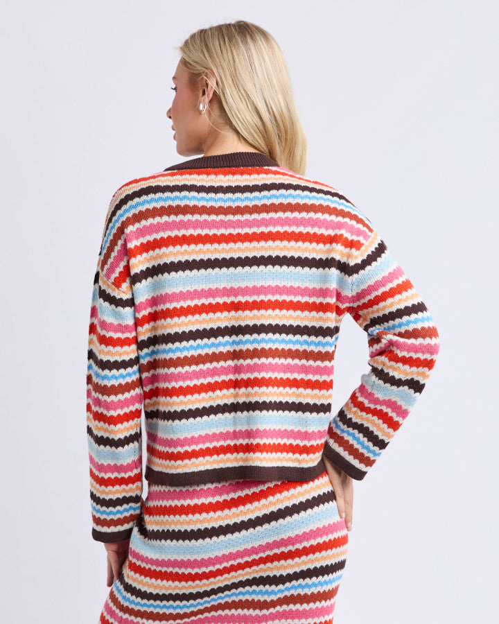 Retro Reef Long Sleeve Knit | Multicoloured