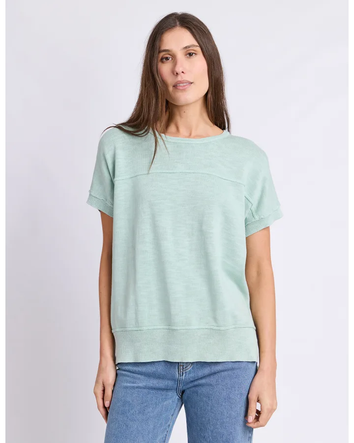 Allison Knit Tee | Subdued Mint