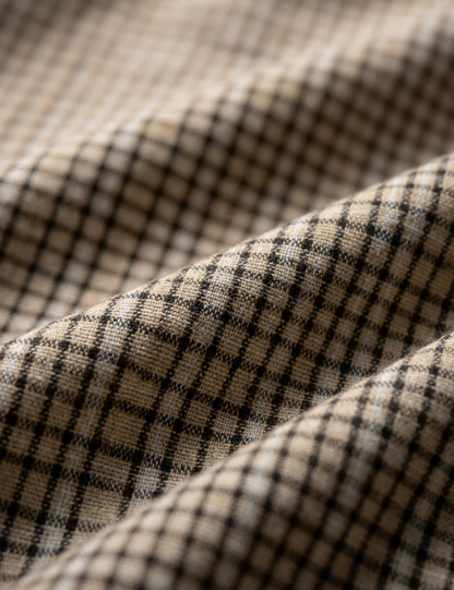 Rustler Textured S/S Shirt | Stone Mini Check