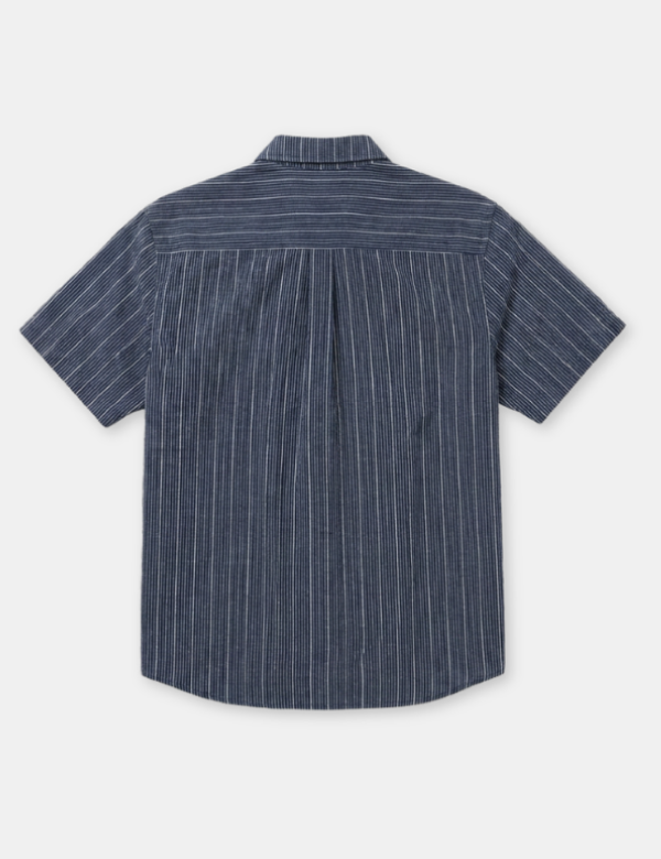 Rustler Textured S/S Shirt | Vintage Navy Multi Stripe