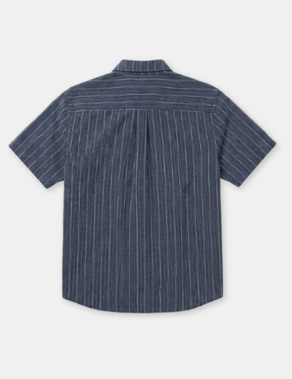 Rustler Textured S/S Shirt | Vintage Navy Multi Stripe
