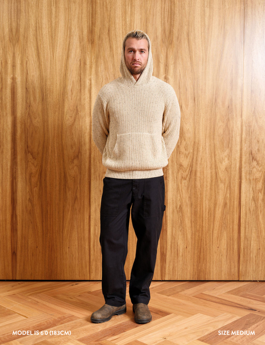 Fisher Hood Knit | Oatmeal