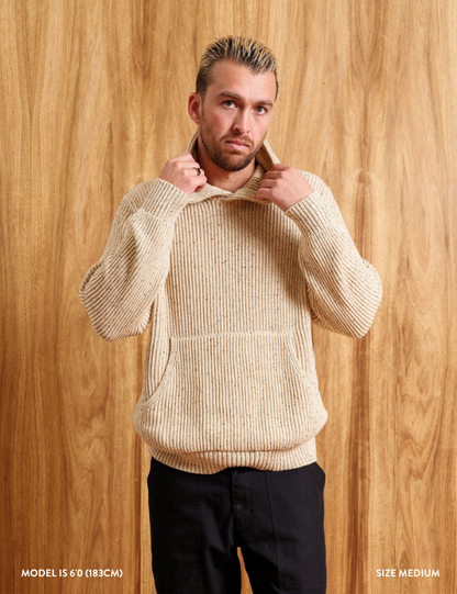 Fisher Hood Knit | Oatmeal