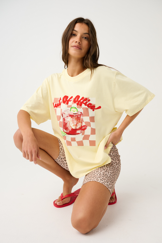 Jeana Tee | Out Of Office | Vintage Wash Lemon