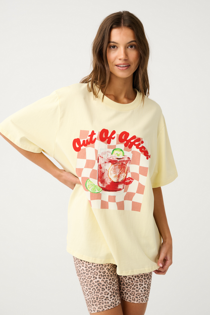 Jeana Tee | Out Of Office | Vintage Wash Lemon
