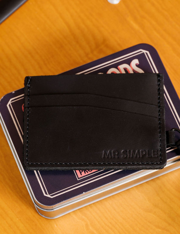 Marcus Card Holder | Vegan Raw Black