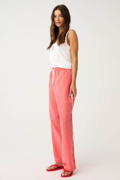 Blair Beach Pant | Coral Gingham