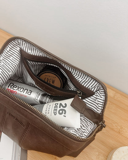 Albie Saddle Toiletry Case