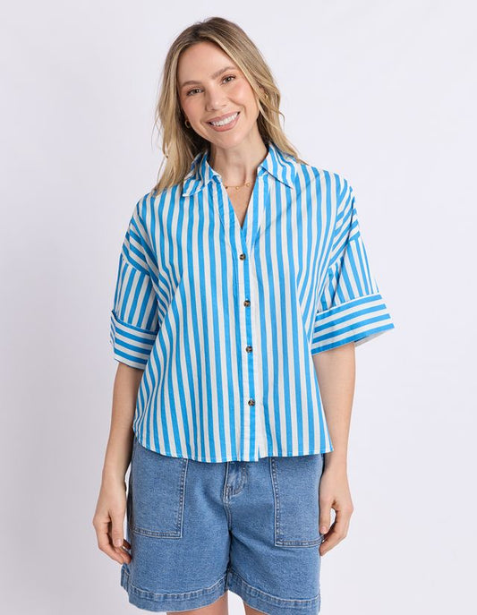 Stripe Holiday Shirt | Blue