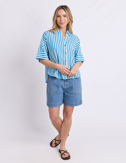 Stripe Holiday Shirt | Blue