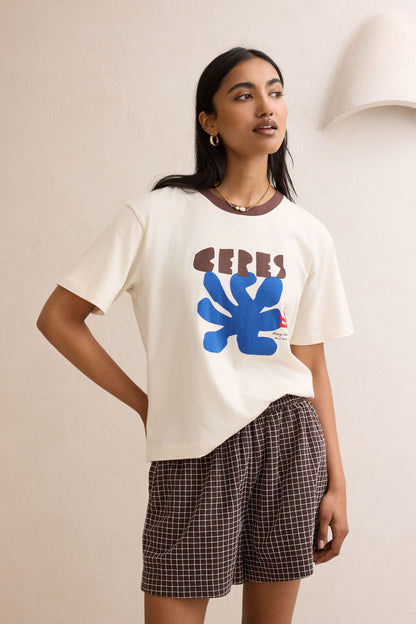 Stevie Slouchy Tee | Buff/Ceres Sunny Afternoon