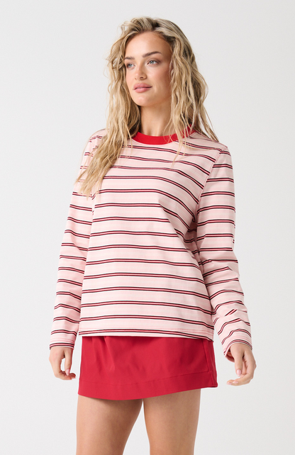 Felix Long Sleeve | Red/Pink Stripe