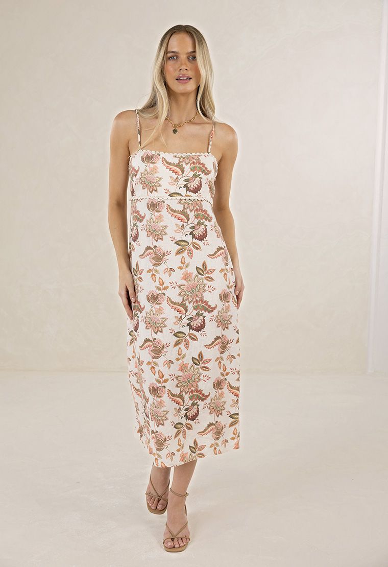 Bohemian Rose Strappy Dress