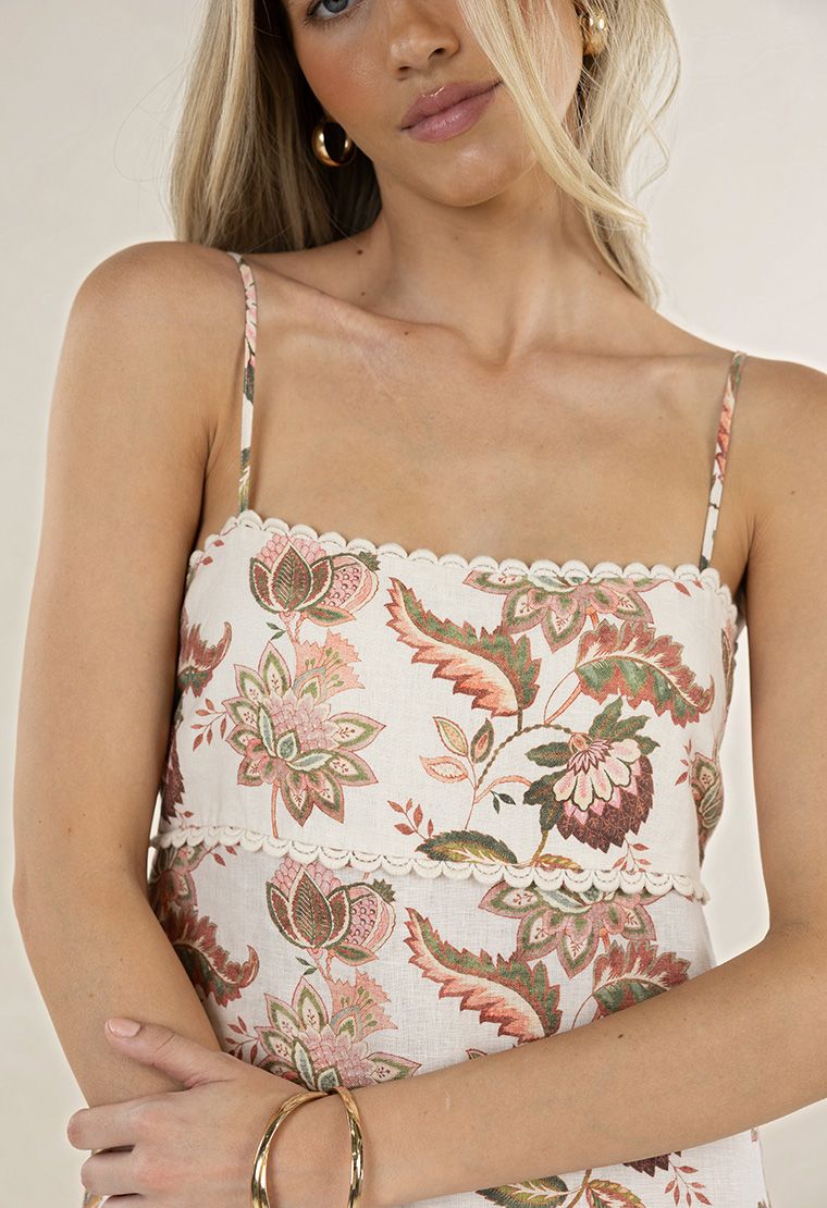 Bohemian Rose Strappy Dress