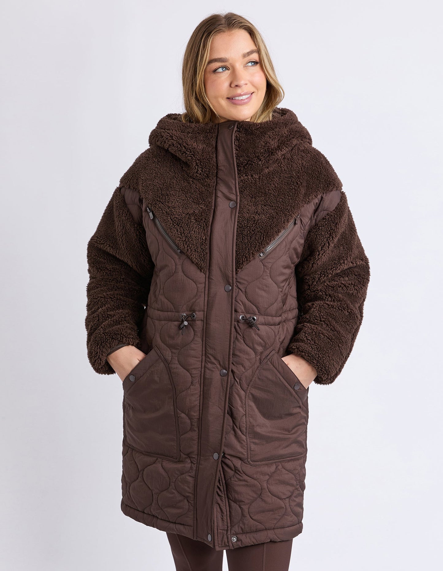 Annabella Longline Anorak | Coffee Bean
