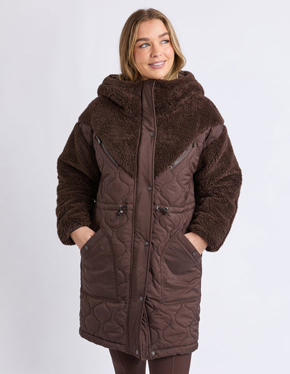 Annabella Longline Anorak | Coffee Bean