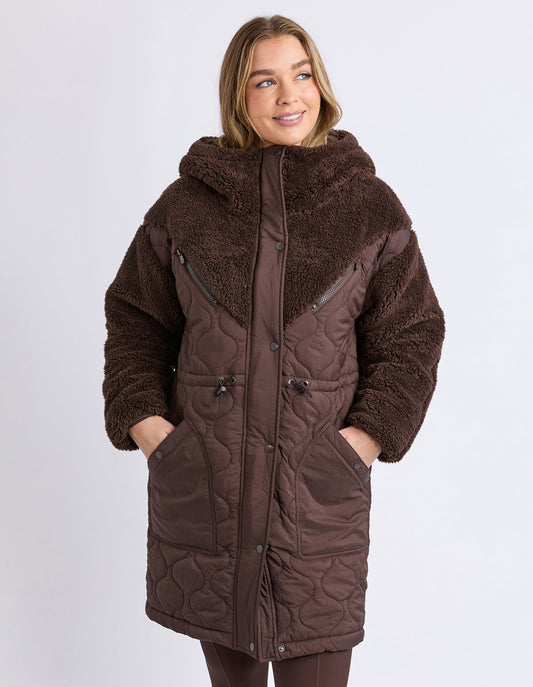 Annabella Longline Anorak | Coffee Bean