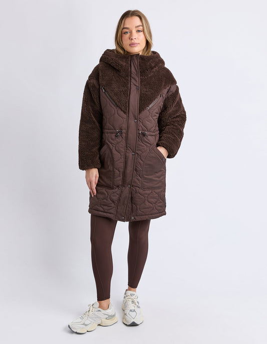 Annabella Longline Anorak | Coffee Bean
