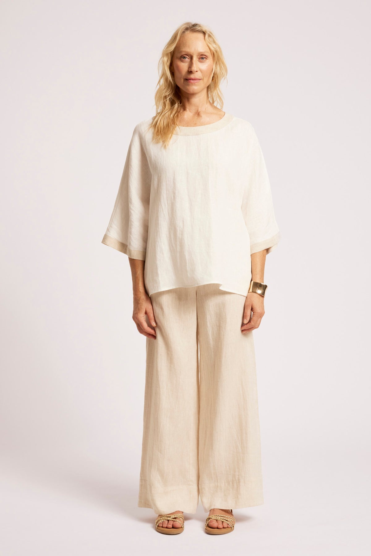 Maris Relaxed Splice Top | White/Tusk
