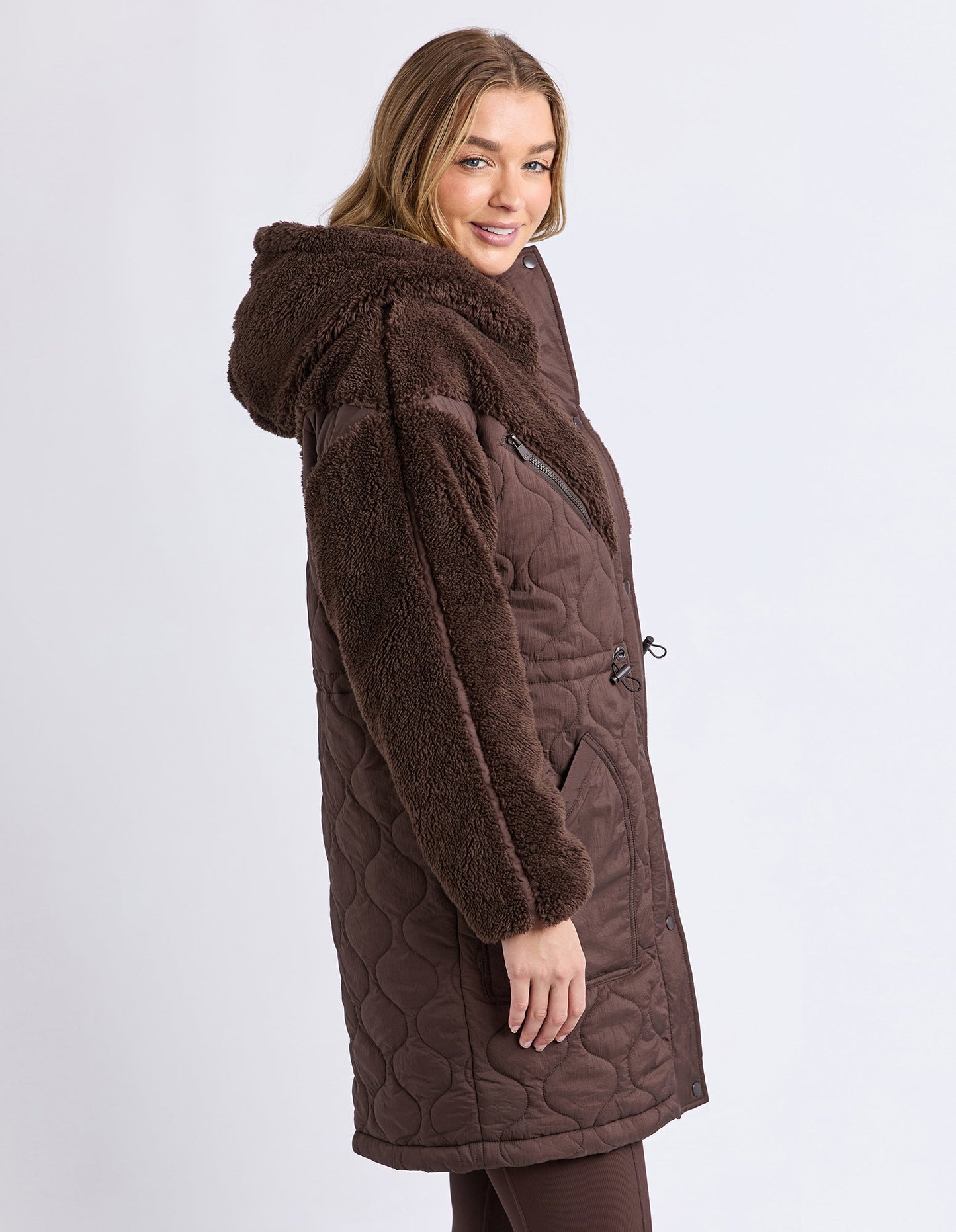 Annabella Longline Anorak | Coffee Bean