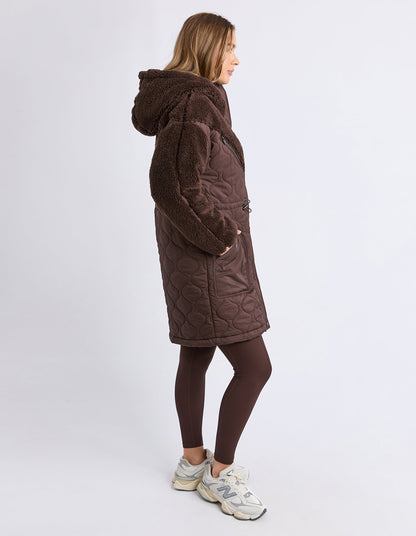 Annabella Longline Anorak | Coffee Bean